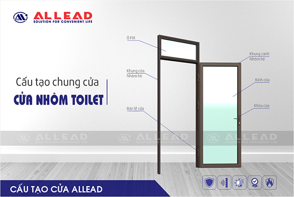 cấu tạo cửa nhôm toilet