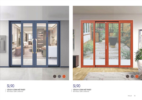 Catalogue cửa nhôm kính Slim của allead