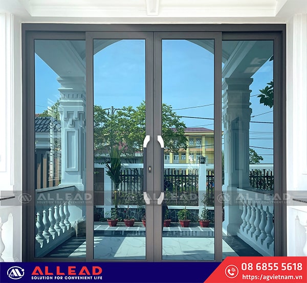  cửa nhôm màu xám ghi đẹp