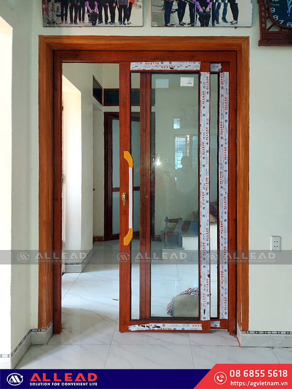 mẫu cửa trượt quay 2 cánh của allead