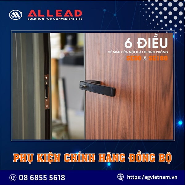 phụ kiện cửa nhôm SE của allead đồng bộ, chính hãng