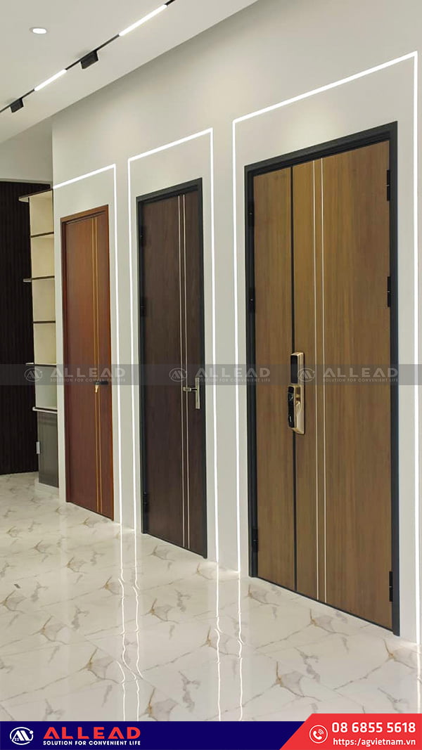 Những mẫu cửa thông phòng se tại showroom cửa Allead