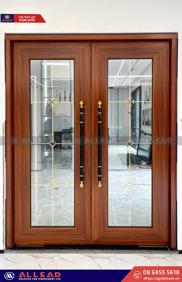 cửa nhôm thủy lực cao cấp tại showroom allead