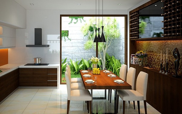 kích thước cửa phong thủy phòng ăn