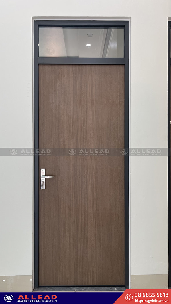 cửa 1 cánh chính đẹp vân gỗ