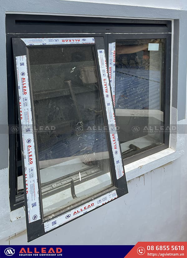 Cửa Nhôm 2 Cánh Hệ 55 Đẹp