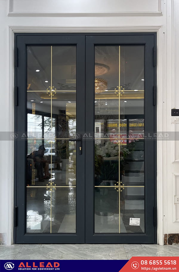 Mẫu Cửa Nhôm 2 Cánh Hệ 55 Đẹp