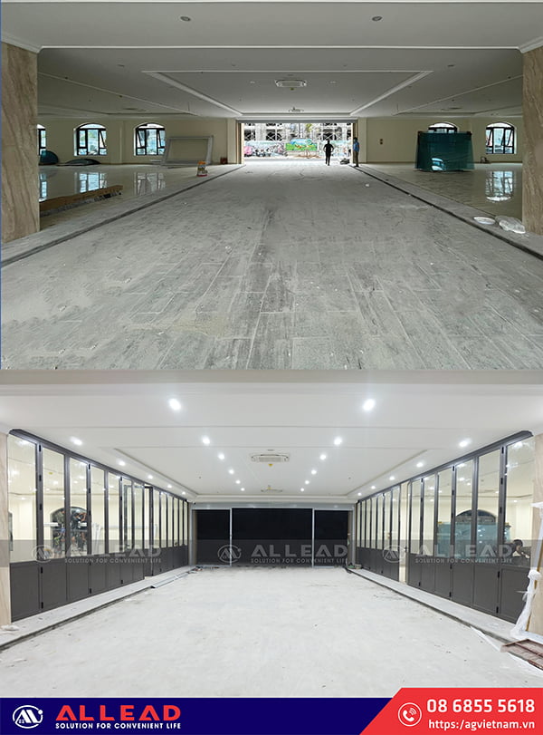 thi công mẫu cửa xếp trượt cao cấp