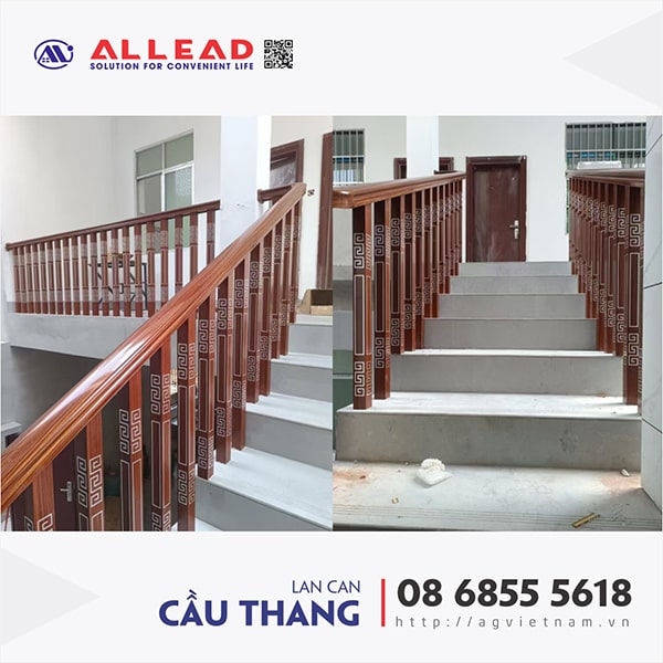 lan can nhôm cầu thang