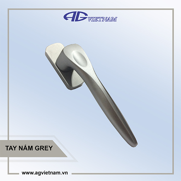 tay nắm cửa màu xám