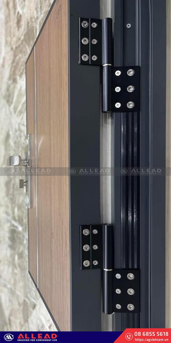 bản lề cửa nhôm vân gỗ SE allead