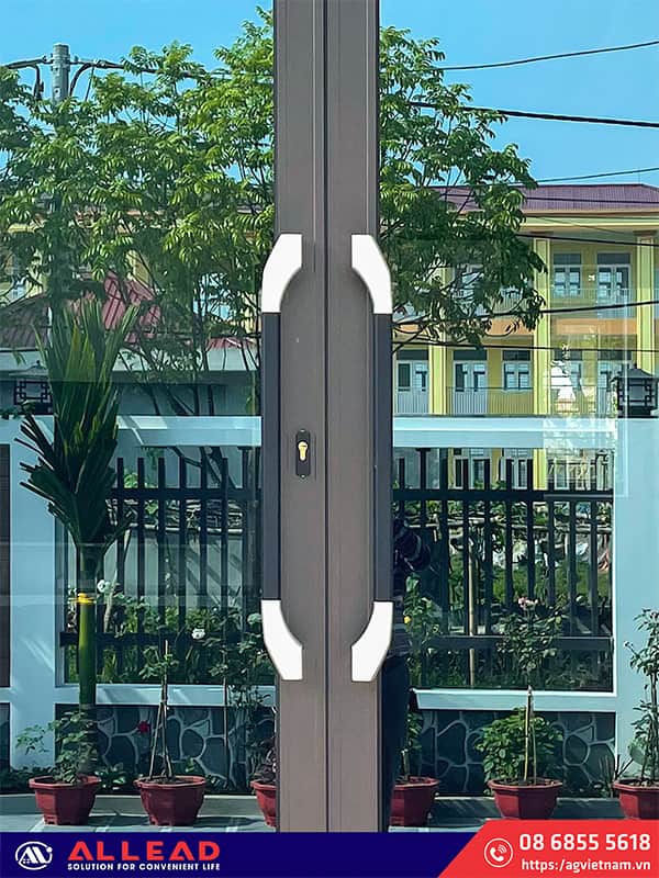 tay nắm cửa trượt quay allead