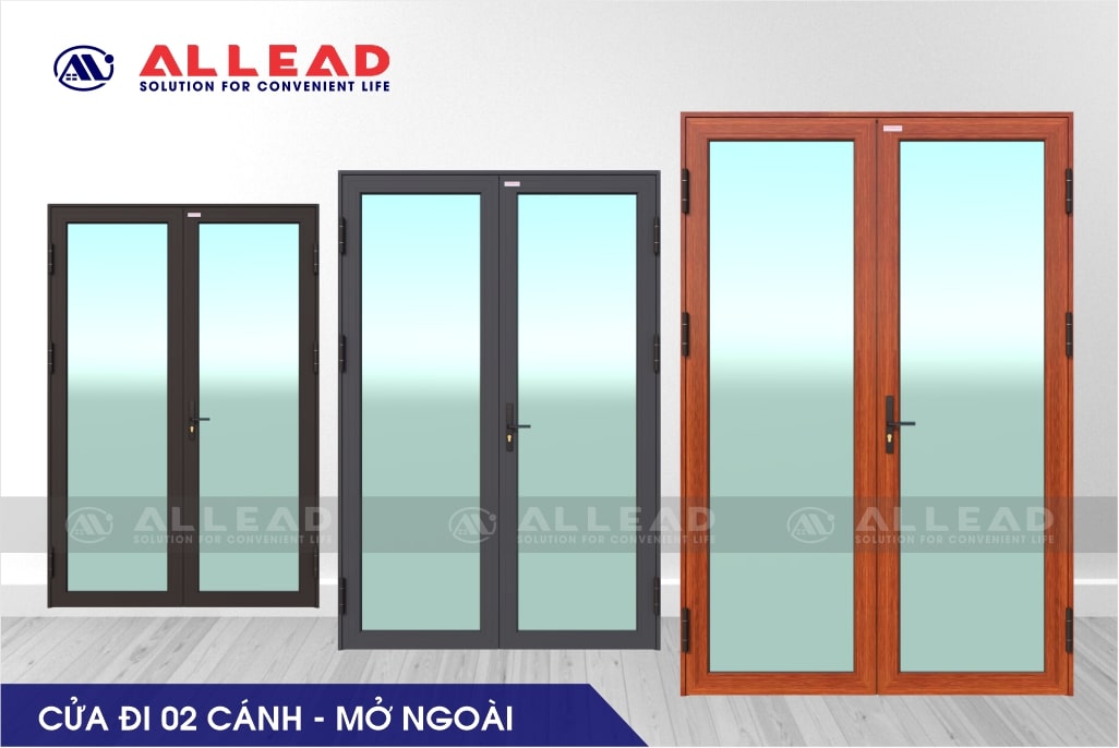 Cửa đi 2 cánh mở ngoài hệ AG45 
