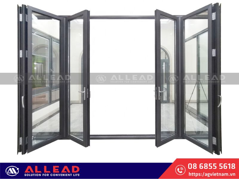 Cửa nhựa lõi thép mở xếp trượt