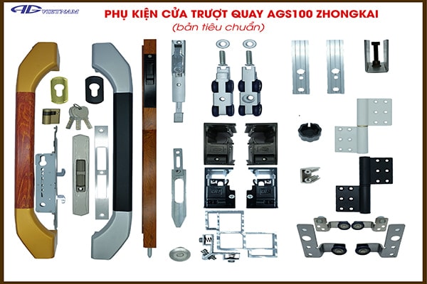Trọn Bộ Phụ Kiện Cửa Trượt Quay AGS100 Của Allead