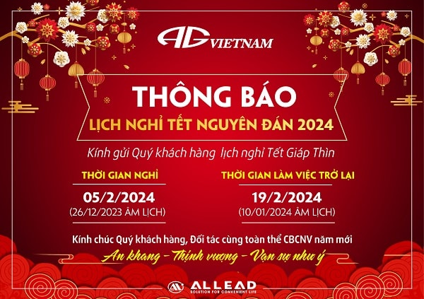 AG VIỆT NAM THÔNG BÁO LỊCH NGHỈ TẾT NGUYÊN ĐÁN GIÁP THÌN 2024