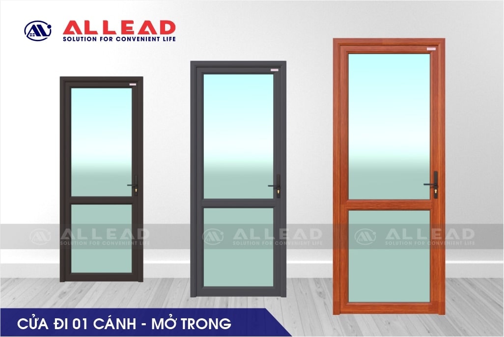 Cửa đi 1 cánh mở trong hệ ECO55