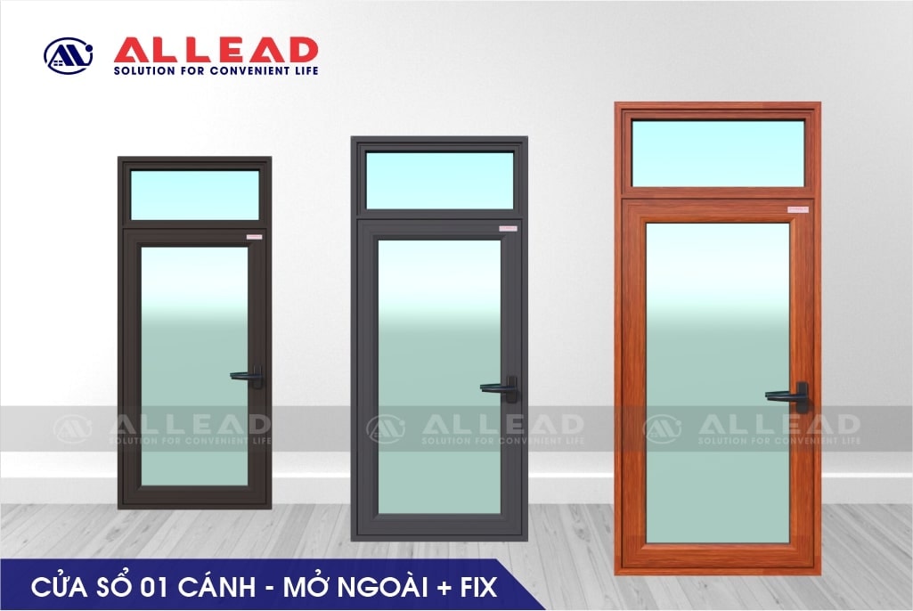 Cửa sổ 1 cánh mở ngoài ô FIX hệ ECO55