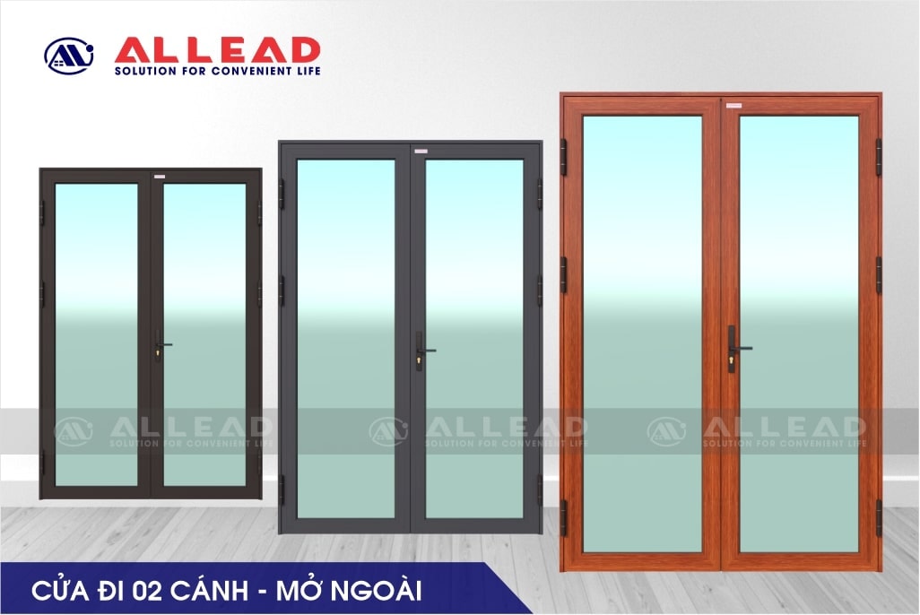 Cửa đi 2 cánh mở ngoài hệ AG45