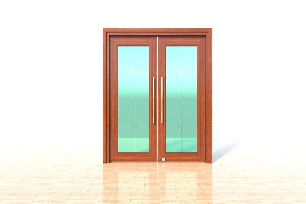 Cửa nhôm thủy lực 2 cánh