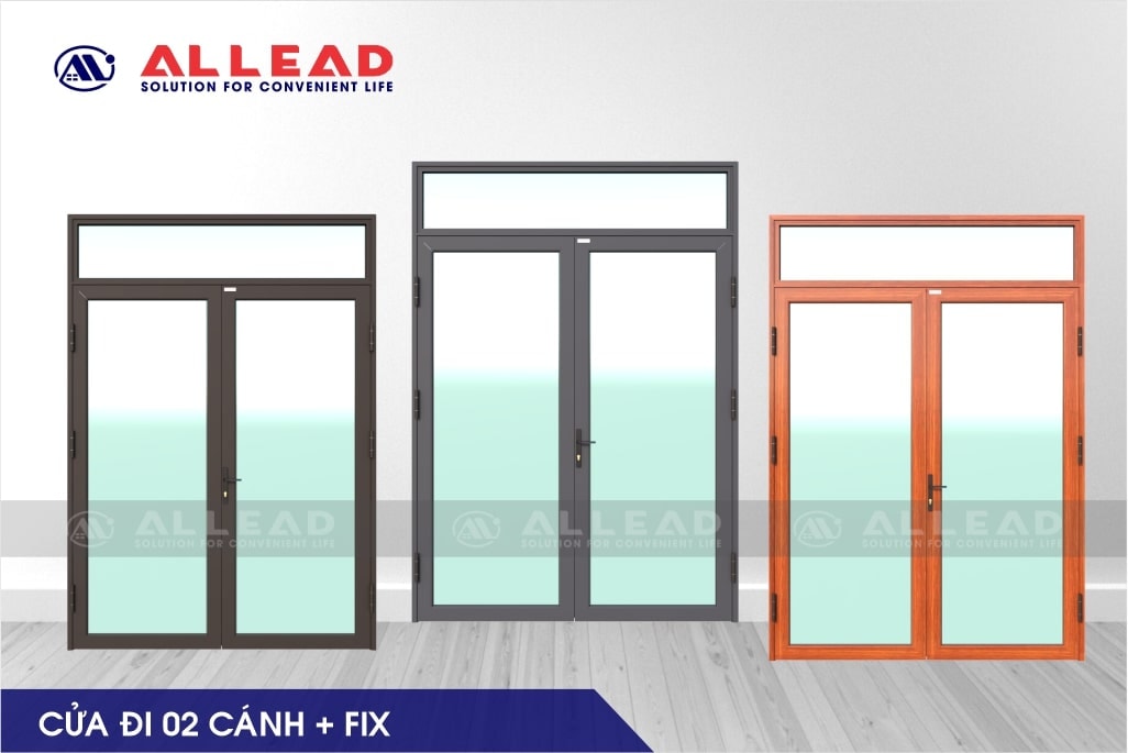 Cửa đi 2 cánh ô FIX hệ BO55