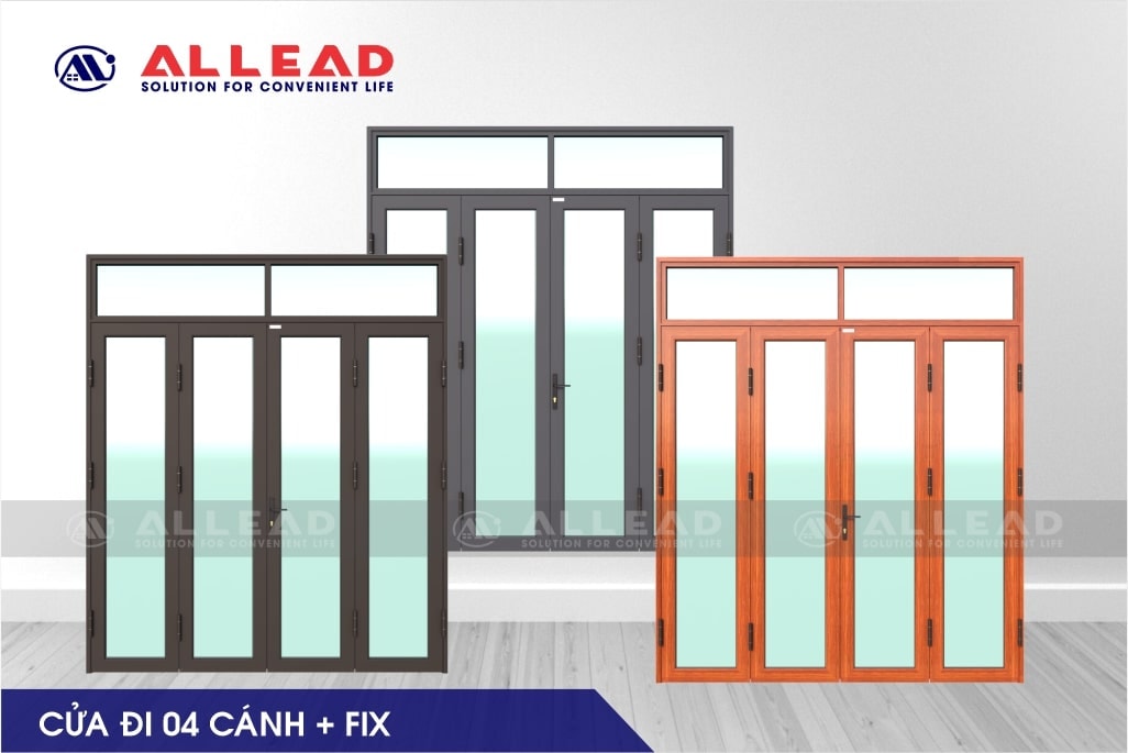 Cửa đi 4 cánh ô FIX hệ BO55