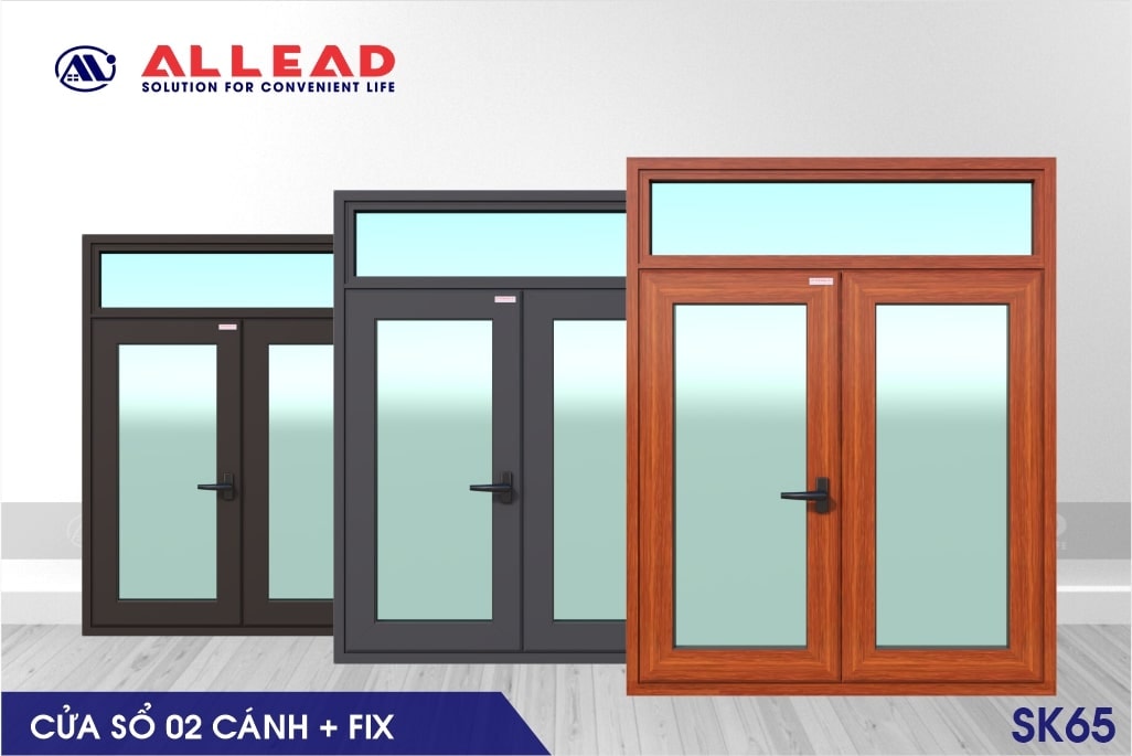 Cửa sổ 2 cánh ô FIX hệ SK65